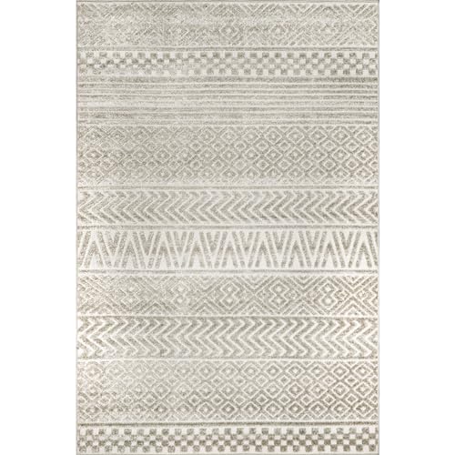 nuLOOM Kamryn Textured Tribal Indoor/Outdoor Area Rug, 8x10, Beige - color: Beige, size: 8' x 10' (Rectangular)