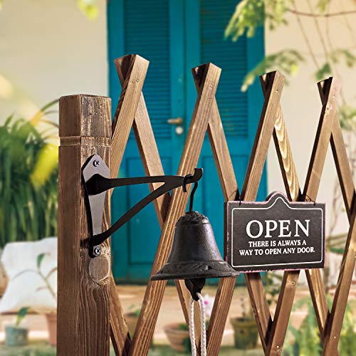 2 Piece 6" Outdoor Indoor Decorative Small Planter Lantern Hooks for Wall Hanging Windchime Hummingbird Feeder Hangers, Black - size: 6 Inch