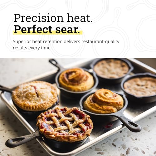 Lodge Seasoned Cast Iron Skillet 3.5 Inches - PFAS-Free, Non-Toxic Cookware - Use with an Oven, Stove, Grill, or Campfire - Naturally Non-Stick & Oven Safe - size: 3.5 Inch (1 Count)