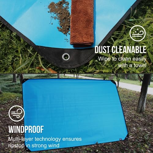 LYN Heavy Duty Emergency Blanket Survival Gear Waterproof Insulated Blanket Emergency Tarp for Camping, Hiking, Bushcraft - color: Blue