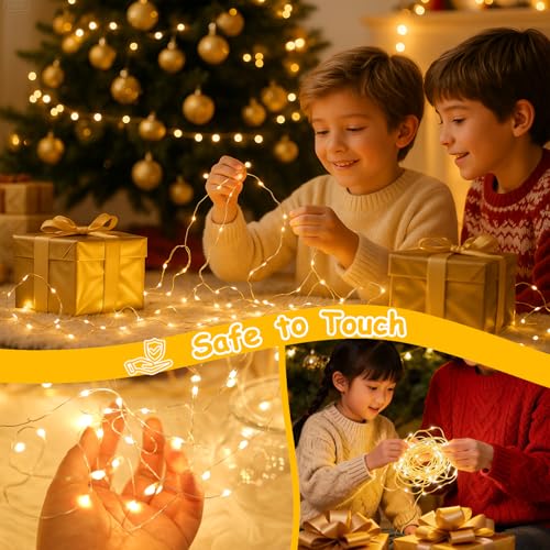 300LED Fairy Lights Twinkle String Light Plug in，99ft Bendable Silver Copper Wire Firefly Lights, 12Modes with Timer Remote，Warm White Decor for Indoor Outdoor Room Wedding Party Christmas - color: Warm White, size: 300LED