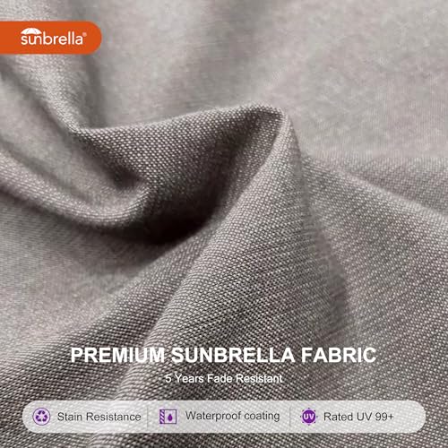 PURPLE LEAF 9' X 12' Cantilever Outdoor Patio Umbrella Large Heavy Duty 360° Rotation Double Top Offset Rectangular Umbrellas for Backyard Deck Pool, Cast Ash - color: Cast Ash, size: 9' X 12'