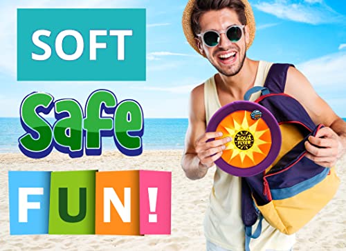 JA-RU Soft & Safe Frisbee Throwing Disc Splash Fun Aqua Flyer 12" (1 Disc Assorted) Flying Discs for Kids & Adult Girl & Boy Toys. Fidget Party Favors Outdoor Family Game Easy & Professional. 1031-1