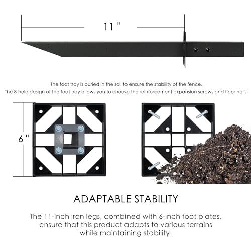 Kozyard 50" W x 48" H Outdoor Privacy Screens Aluminum Post, Air Conditioner Fence Panels, Pool Equipment Enclosure, Trash Can Screens Fence Kit for Outside Backyard Patio(Black/4Panels) - color: 4Black Panels/DarkGray Frame