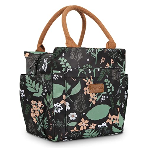 Joymee Lunch Bag - Green Leaf, Women's Insulated Reusable Durable Leakproof Large Spacious Cooler Tote for Office, Picnic, Camping - color: 04 Green Leaf