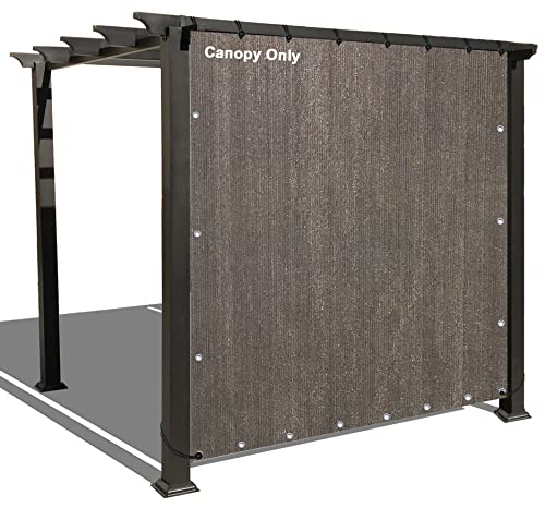Alion Home Sun Shade Privacy Panel with Grommets and Hems on 4 Sides for Patio, Awning, Window, Pergola or Gazebo - Mocha Brown (8' W x 7' H) - color: Mocha Brown, size: 8' x 7'