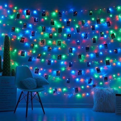 Solar String Lights Solar Christmas Lights 200 LED 72 Ft 8 Mode Outdoor String Lights Waterproof for Garden Party Patio Home Wedding Lawn Christmas Halloween Tree Decorations (Multi Color) - color: Multicolor, size: 72ft