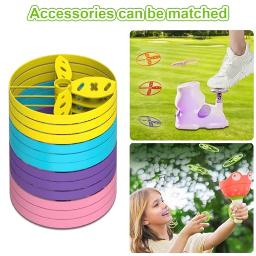 Ivtivfu Flying Disc Launcher Toy Supplements (24PCS), Outdoor Toys for Ages 3 4 5 6 7 8 Boys and Girls, Suitable for Handheld and Stomp Disc Launchers, Outside Kids Games for Beach Yard and Park