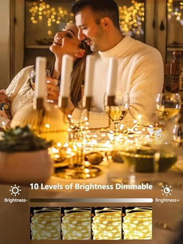 50 LED Fairy Lights Battery Operated with Remote, 16FT Waterproof Twinkle Lights with Timer & 8 Modes, Fairy String Lights Outdoor Indoor for Bedroom Classroom DIY Christmas Decor (Warm White) - color: Warm White, size: 1 Pack 50LED