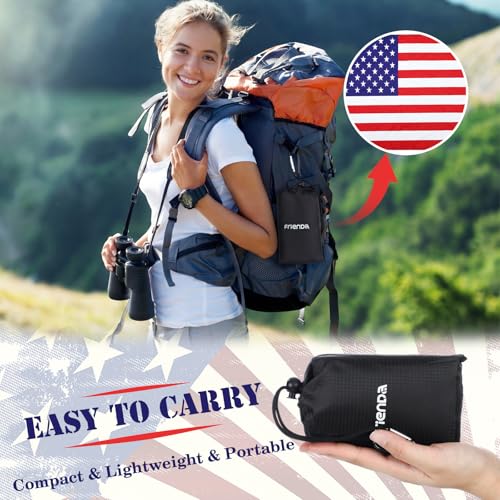Frienda American Flag Pocket Picnic Mat with Storage Bag Sandproof Waterproof Foldable Beach Camping Mat 50" x 60" Patriotic Red White Blue Outdoor Blanket for Hiking Camping Travel Beach Park