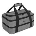 Trunab Casserole Carrier for Hot or Cold Food Insulated Casserole Dish Carrier Thermal Tote Bag for Picnic, Fits 9"×13" Baking Dish, 11 x 15 Foil Pans, Grey