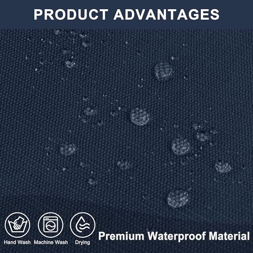 Dog Bed Covers Replacement Washable, Waterproof Dog Bed Cover with Zipper, 44Lx32Wx3H inch Durable Oxford Pet Bed Cover for Outdoor/Indoor Use, Cover Only, Navy Blue - color: Navy Blue, size: 44*32*3 inch