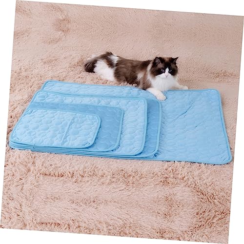 BESPORTBLE Pet Cooling Mat Comfortable Heat Dissipation Pad for Dogs and Cats Soft and Breathable Design for Cozy Rest for Home Use - size: 100*70*0.3cm