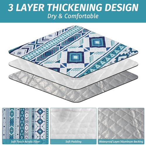 Picnic Blankets Extra Large Outdoor - Beach Blanket Waterproof Sandproof with Shoulder Strap, Machine Washable, Picnic Mat with Stakes for Grass Concert, Park, Lawn,Travel, Spring Summer. Blue - color: Blue