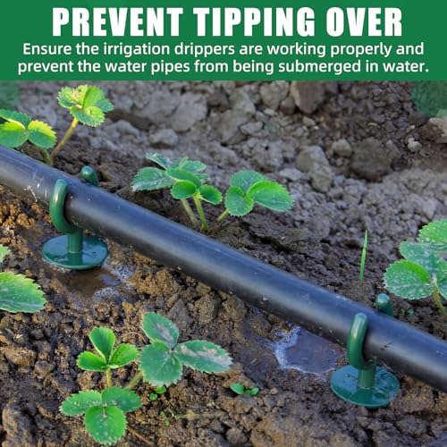 Yalikop 16 Pcs 3/4'' Garden Hose Guide Stakes Bulk Garden Guards Holder Spike for Plant-Saving Outside Yard Lawn to Preventing Hose Tangles and Protecting Plants