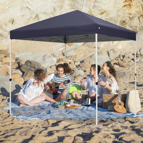 Northroad 8X8 FT Pop Up Canopy, Outdoor Instant Canopy Tent w/Carrying Bag, Portable Gazebo Shelter for Wedding Party,Commercial Event,Patio,Garden,Beach -Dark Grey - color: Dark Grey, size: 8x8