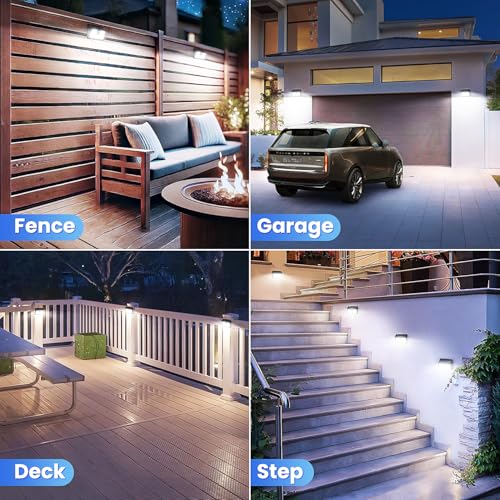 [2 Packs] Solar Motion Sensor Outdoor Lights, Super Bright Solar Lights Outdoor Waterproof, 3 Lighting Modes Security Wall Light for Outside Walking Dog Fence Backyard Deck Garden Door Step Garage - color: Cool White, size: 2 Pack