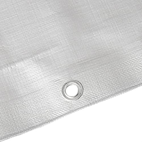 Amazon Basics Multi Purpose Waterproof Poly Tarp Cover with Grommets, 20 x 20 ft, 10MIL Thick, Brown/Silver, 1-Pack