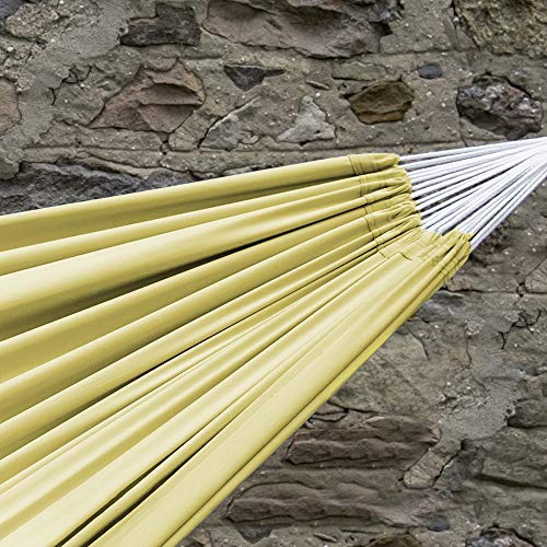 Vivere Double Brazilian Polyester Hammock - 450 lb Weight Capacity - color: Yellow