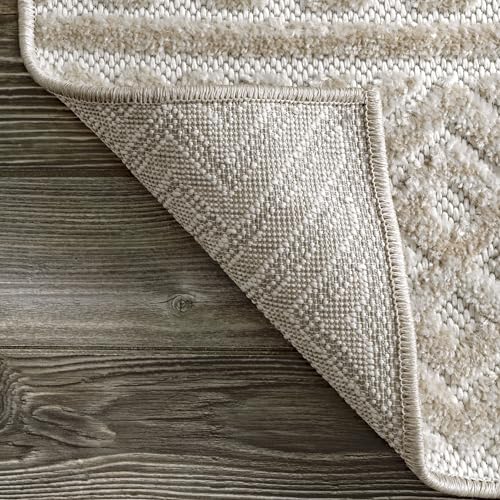 nuLOOM Kamryn Textured Tribal Indoor/Outdoor Area Rug, 5x8, Beige - color: Beige, size: 5' x 8' (Rectangular)