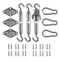 DOEWORKS Sun Shade Sail Kit 8 Inches for Rectangle or Triangle Sails, Heavy Duty Stainless Steel for Outdoor Using