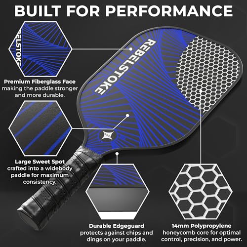 Complete Pickleball Set of 4 with Bag, Pickle Ball Paddle Set of 4, Designed in The USA, Pickleball Racket for Adults Comfort Grip, Indoor Outdoor Pickle Ball Kit, Pickleball Paddles 4 Pack - style: Abstract Lines