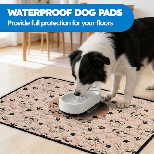 Washable Pee Pads for Dogs, 2 Pack Reusable Puppy Pads, Absorbent & Leakproof Potty Pads for Dogs and Cats, Non-Slip Pet Training Pads for Whelping Playpen Crate, Coffee 28"x40" - color: Coffee, size: 28"x40"-2 Pack