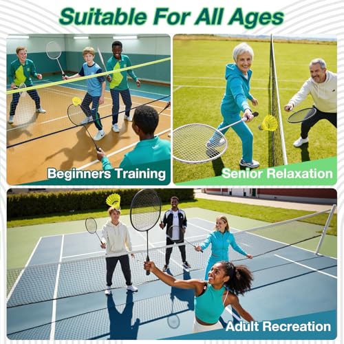 AboveGenius Badminton Rackets Set, Lightweight & Durable Badminton Set (Includes 6/12 Racquets, 6/12 Birdies), Outdoor Backyard & School Games for Adults, Teens, Families and Beginners - style: 12 Racket+12 Birdies
