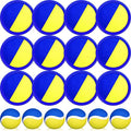 Charniol Kids Toys Toss and Catch Game Set Beach Game Outdoor Ball Sports Games Toss and Catch Ball Nylon Toys for Kids Adults(Blue Yellow,12 Paddles 6 Balls) - color: Blue Yellow