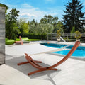 ECOTOUGE 12 FT Hammock with Stand, Single Person Heavy Duty Hammock Stand, Large Hammock Bed for Porch, Patio, Balcony, Garden, Backyard, White-Yellow - size: 12ft