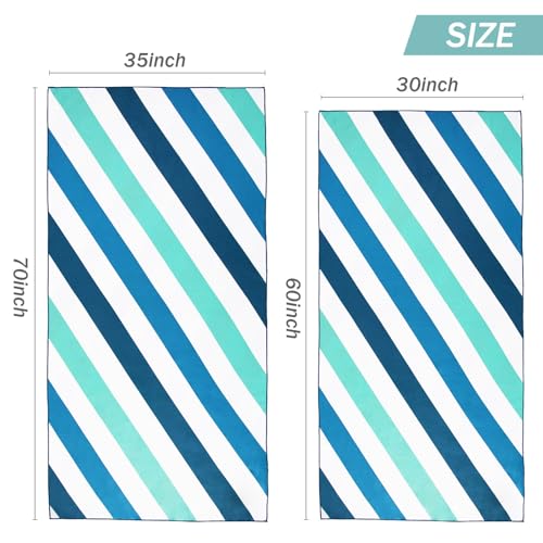 Whale Flotilla Quick Dry Beach Towel Oversized (35"x70"), Microfiber Sand-Free Beach Towels, Extra Large Compact Pool Travel Accessories, Aqua - color: Cabana Aqua, size: 70.00" x 35.00"