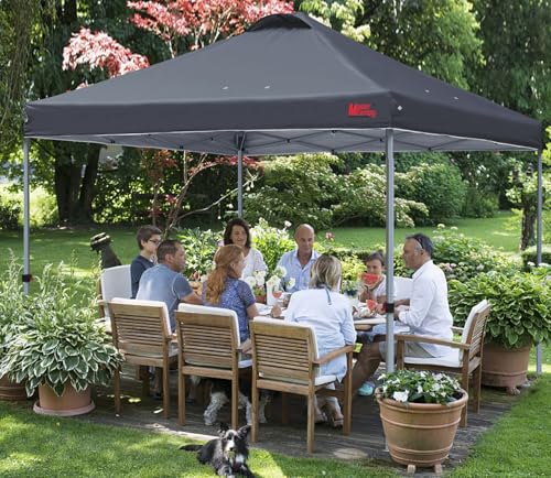MASTERCANOPY Durable Pop-up Canopy Tent with Roller Bag (8x8, Dark Grey) - color: Dark Grey, size: 8x8