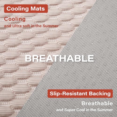 MICROCOSMOS Pet Cooling Mat & Sleeping Pad- Breathable Bubble Surface, EZ Clean. Keep Cooling for Pets, Kids and Adults in Summer.(Brown, 59" x 40") - color: Brown, size: 59" x 40"