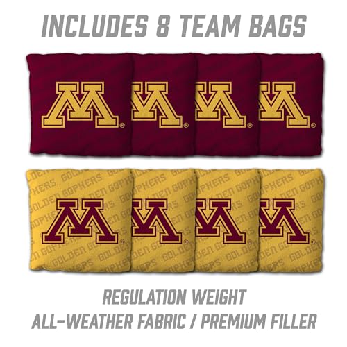 YouTheFan NCAA 2’ x 3’ Wood Cornhole Game with Logo Bags - color: Minnesota Golden Gophers, size: 2' X 3'