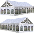 DELTA 40'x20' PVC Marquee Tents for Parties, Large Party Tent, Outdoor Wedding Tent, Heavy Duty Fire Retardard Waterproof Canopy, Carpas para Fiestas,Outdoor Event + 7 Storage Bags - style: 40'x20' PVC Marquee Tent