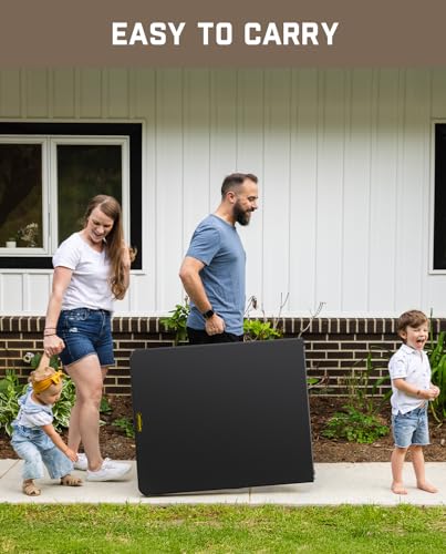 FanttikOutdoor 6ft Folding Table, 3 Heights, One-Handed Height Adjustment, Gravity Lock, Carry Handle, Indoor Outdoor Heavy Duty Fold-in-Half Portable Utility Table, Party, Black Zeta X6 Pro - color: Black