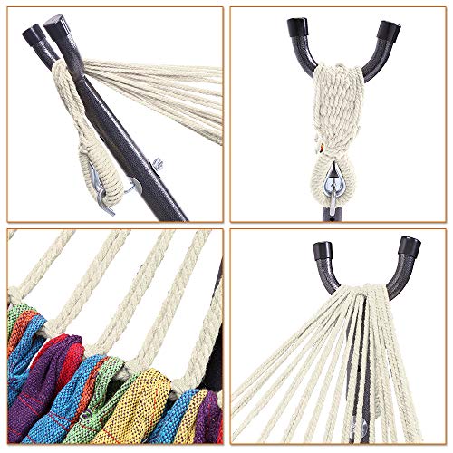 Camping Hammock with Stand, Portable Hammock with Stand, Outdoor Hammock Heavy Duty Hammock Bed 250lbs Capacity Travel Bed with Carrying Case for Backpacking, Travel, Beach, Backyard, Patio, Hiking - color: B