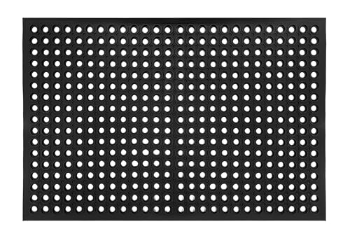 Nexboraque Large Rubber Mat Heavy Duty Drainage Mat 59" x 35" Anti-Fatigue Floor Mat for Kitchens Garage Garden Restaurants Workshops Indoor Outdoor - size: 59"L x 35"W x 0.4"Th
