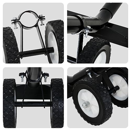 SUNCREAT Hammock Wheel Kit for Hammock Stand, Weather Resistant Portable Universal Stand Wheel for Outdoor Use, Black