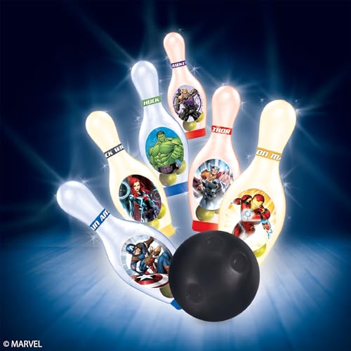 Hedstrom Light Up Bowling Set Game, Marvel Avengers - color: Marvel Avengers