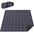 Supfitness Extra Large Picnic Blankets Waterproof Foldable (80 "x 80") Beach Blanket Waterproof Sandproof,3-Layer Thicking Mat Outdoor Packable Camping Blanket - color: Black, size: 6'8" x 6'8" (Square)