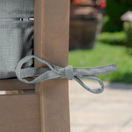 Arden Foam Outdoor Round Back Seat Cushion Kit, 20 x 19, Made with ProFoam, Rain-Proof, Fade Resistant, Stone Grey Leala - color: Stone Grey Leala, style: 20 x 19 Foam Rounded Back Seat Cushion