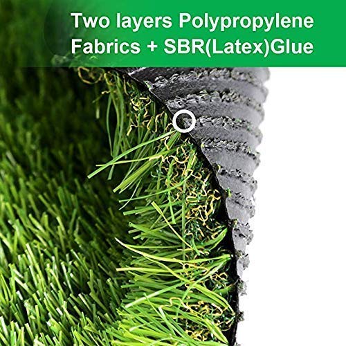 Premium Artificial Grass, Drainage Mat, 6.5' x 10' Artificial Turf for Dogs, Cats, Pets, Turf Realistic Indoor/Outdoor for Garden, Patio (65 sq ft) - 2 Pack - size: 6.5ft*10ft