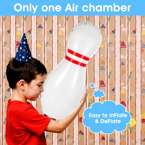 Giant Inflatable Bowling Set，One 15 Inches Ball with Six 23 Inches Pins
