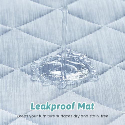 COZY KISS Dog Cooling Mat 82"x82" Q-Max>0.4, Waterproof Cooling Dog Bed Cover, Leakproof Pet Pad with Non-Slip Bottom, Washable Cooling Blanket for Large & Multiple Dogs (Blue) - color: Blue, size: 82"x82"