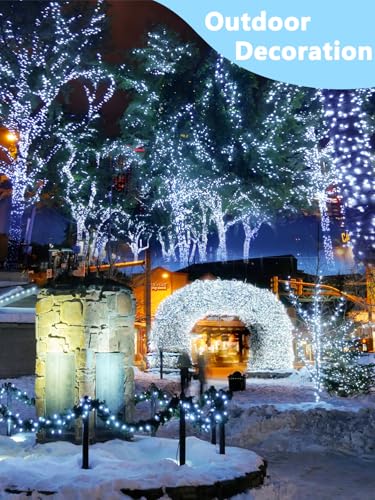 4 Pack 100 LED Fairy Lights Battery Operated with Remote, 33FT Waterproof Twinkle Lights with Timer & 8 Modes, Fairy String Light Outdoor Indoor for Bedroom Classroom DIY Christmas Decor (Cool White) - color: Cool White, size: 4 Pack