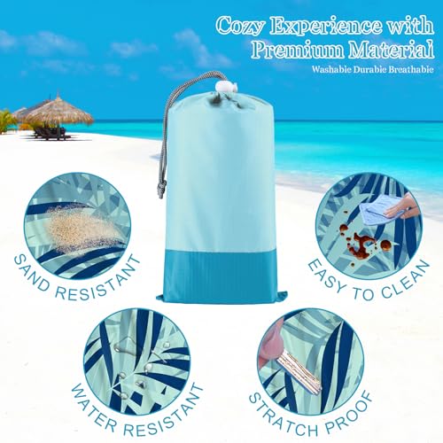 Beach Blanket Waterproof Sandproof 1-7 Adult Oversized 78 '' × 81 '' Lightweight Durable Compact Sand Free Extra Large Beach Mat for Travel Camping Hiking Picnic Blanket - color: Leaves1, size: 78“x81”