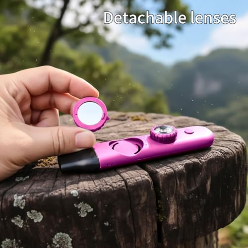 Multifunctional Survival Emergency Whistle for Kids with Compass Hiking Survival, Thermometer & Neck Lanyard | Emergency Safety Gear for Hiking, Camping, Kayaking, Boating, Climbing - color: rose purple
