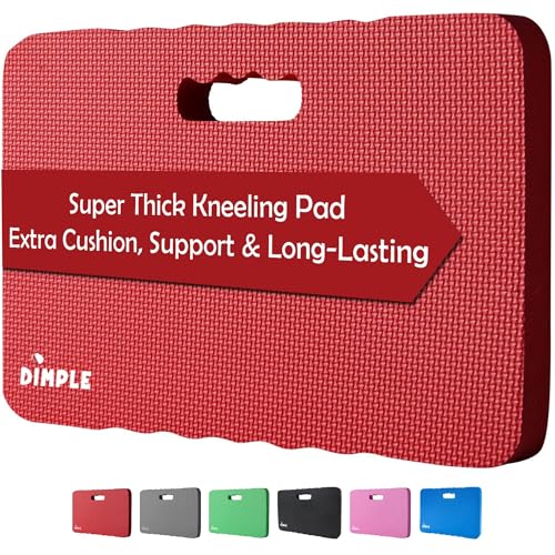 Dimple Kneeling Pad, High Density Thick Foam Comfort Kneeling Mats for Gardening, Yoga Exercise, Garden Cushions, Knee Pads Red - color: Red, size: Single