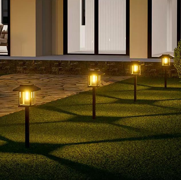 16-Pack Solar Lights Outdoor (Extra-Bright & Auto On/Off), Solar Powered Garden Lights, Outdoor Waterproof Solar Pathway Lights for Patio, Path, Yard, Landscape, Driveway, Walkway Decor (Warm White) - size: 16 Pack